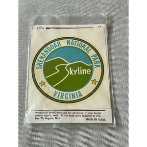 Vintage‎ Shenandoah National Park Skyline Decal Sticker Retro Virginia Impko New